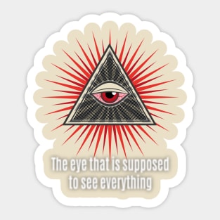 Stoned Illuminati eye Sticker